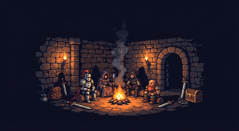 Campfire scene